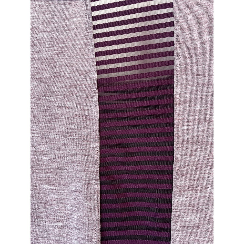 Free2B women's long sleeve top with mesh detail in heathered purple, size XXL - Picture 5 of 9